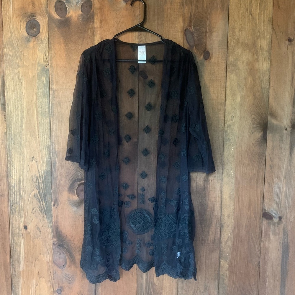 Black lace cardigan/cover up - Picture 3 of 5